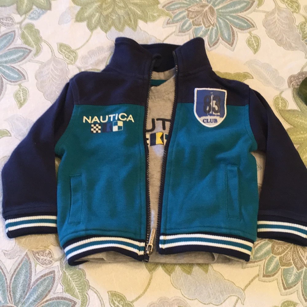 🌎Nautica boys jacket and long sleeve top set🌎
